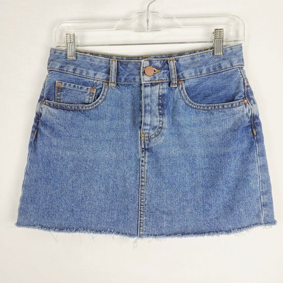 ASOS Dresses & Skirts - ASOS Frayed Hem Mini Skirt Size 4 100% Cotton